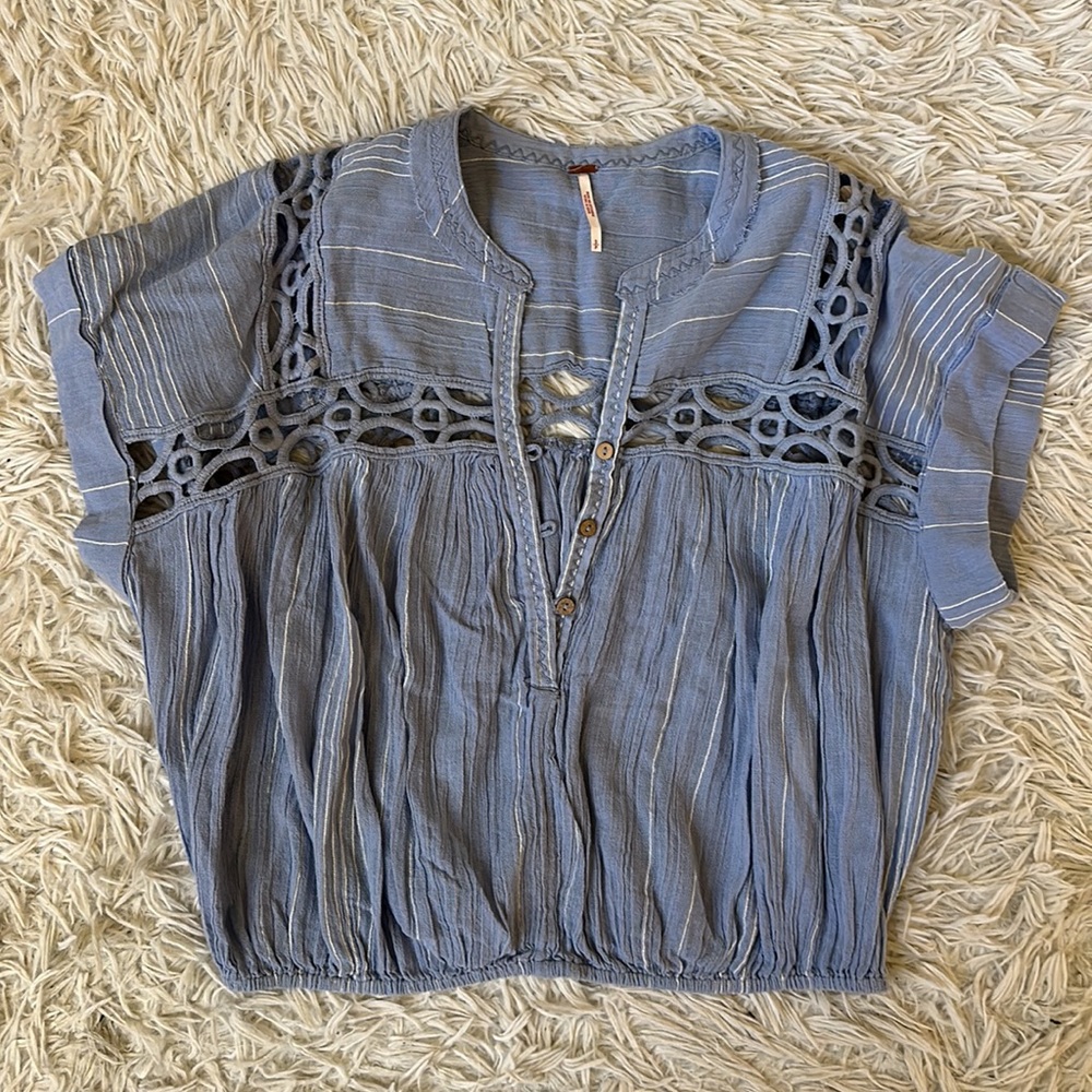 Free People Cedar Lace Pullover Top